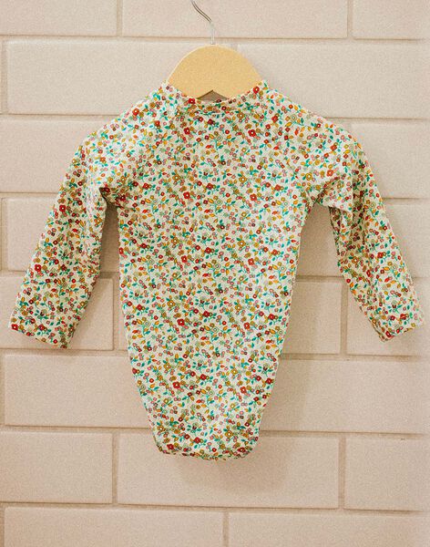Baby girl's floral print UV protection bodysuit CIVANESSA / 22E4BFO1BUV001