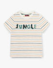 Child boy's ecru striped jungle t-shirt CETIRTAGE / 22E3PG91TMC001