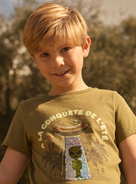 Kaki TEE SHIRT SS MLEOVNAGE / 25E3PGO3TMC604