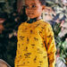 Yellow sweatshirt child boy jungle print