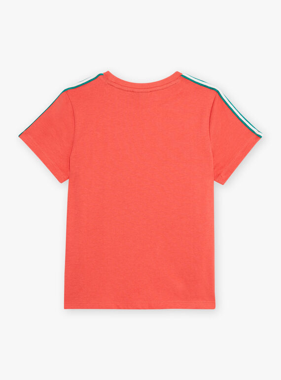 Red t-shirt with beach design child boy COACAGE / 22E3PGM1TMC506