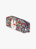 Navy blue pencil case with rabbit design for girls BIHUETTE / 21H4PF51TRO070