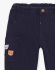 Navy blue twill pants DANILS / 22H1BGU1PAN070