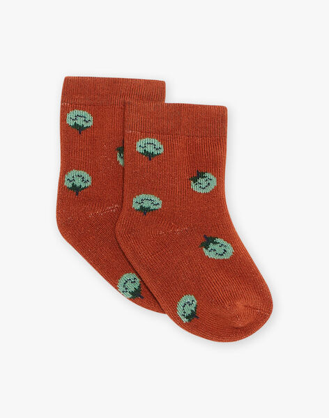 Tomato brick red loop socks FACOCO / 23E4BGB2SOQ506