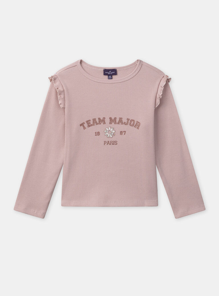 Old rose TEE SHIRT LS NAEPLETTE / 25H2PF31TML303