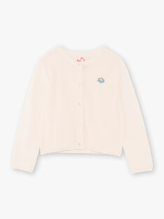 Pale pink openwork knit vest ZENARETTE / 21E2PFI1CARD319