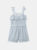 Ivory Ruffled Floral Romper KLIKETTE / 24E2PFR1CBC005