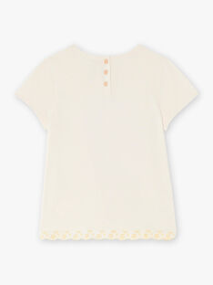 Child girl lace t-shirt with herbarium motif CETELETTEX / 22E2PFB2TMCB112