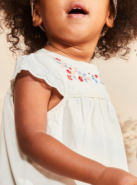 Jersey T-shirt with floral embroidery FALESLI / 23E1BFC1TEE001