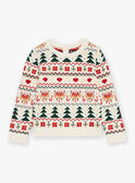 Ecru Christmas sweater GRUPULETTE / 23H2PFS1PULA001
