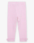Pink check print leggings FLEVIETTE / 23E2PFS1LG001