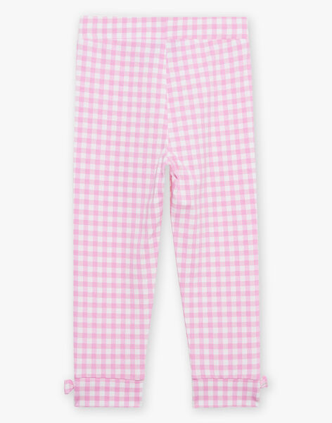 Pink check print leggings FLEVIETTE / 23E2PFS1LG001