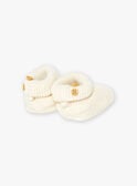 Ecru baby slippers LORD / 24H0AM11CHP006