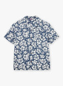 Navy blue floral-print shirt KROCHEMAGEM / 24E3GHT1CHM070