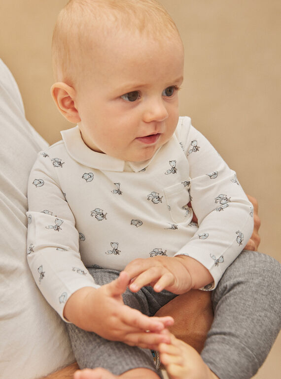 Ecru bodysuit, cardigan and leggings GOCHEN / 23H0CGL1ENS001