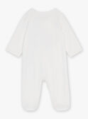 Ecru corduroy romper in organic cotton and recycled polyester GONZAG / 23H0NMB1GRE001