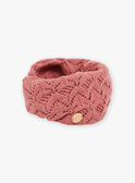 Old pink openwork knit snood DRATWIETTE / 22H4PFM2SNOD312