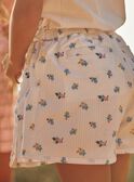 White short skirt with flower print FLEPOETTE / 23E2PFS1JUP001