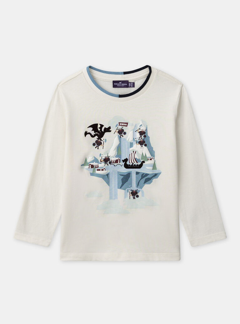 Ivory TEE SHIRT LS NLUBIOMAGE / 25H3PGX1TML005