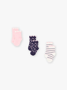 Set of 3 pairs of assorted socks baby girl BROLILY / 21H4BFB3LC3030