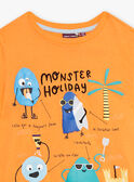 Orange and blue pyjamas with monsters motifs child boy CAMONAGE / 22E5PG56PYJ400