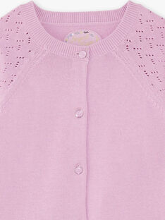 Baby girl's long sleeve openwork cardigan BECARDETTE / 21H2PF21CAR329