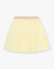Child girl sunshine yellow skirt with muslin ruffles CYCLODETTE / 22E2PF31JUP102