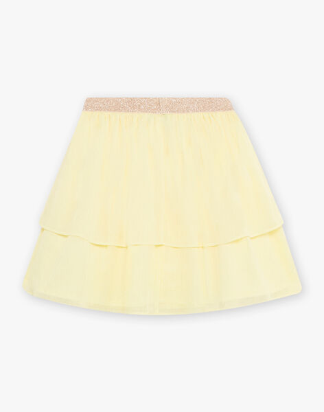Child girl sunshine yellow skirt with muslin ruffles CYCLODETTE / 22E2PF31JUP102