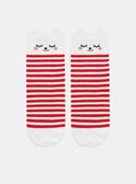 Jacquard Striped Socks with Cat Print KECATETTE / 24E4PF41SOQ001