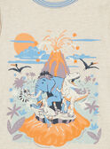Beige t-shirt with prehistoric animal motif GURAMAGE / 23H3PGH1TMLA013