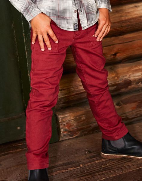 Regular pants in burgundy DUMARAGE / 22H3PGZ1PANF507