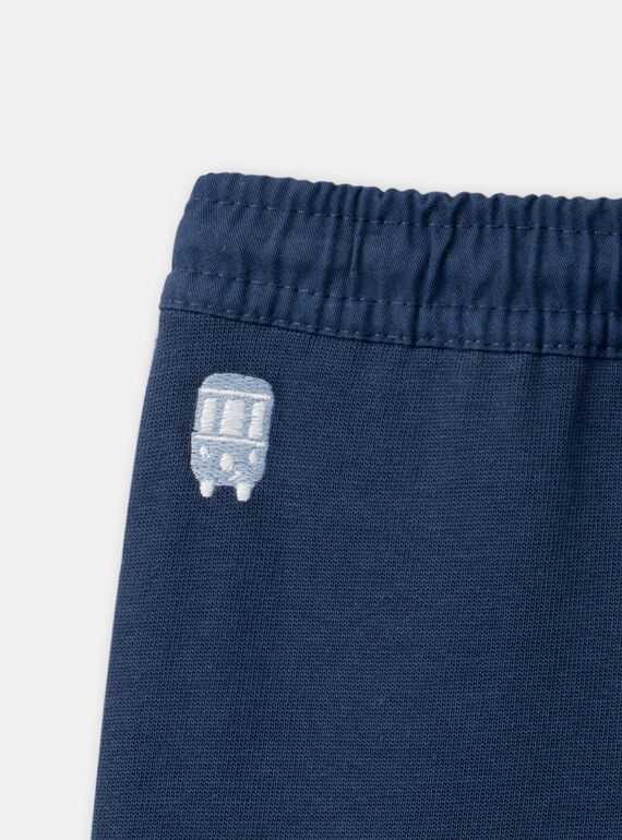 Navy blue comfort pants with cargo pockets LADAMIEN / 24H1BGJ1PANC230