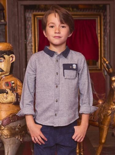 Heathered blue SHIRT LYCHEMAGE / 24H3PGO1CHM222