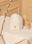 Ecru mottled wool and cotton baby beanie LOAY / 24H0AM21BON006