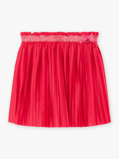 Girl's fuchsia pleated skirt BROJUPETTE3 / 21H2PFB2JUP304