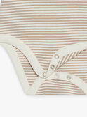 Icy brown striped bodysuit GALUCAS / 23H1BGH1BODI811