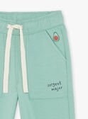 Almond green fleece pants FACECTOR / 23E1BGB1PAN611