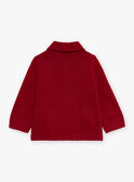 Crimson red shawl-collar sweater GAPIERROT / 23H1BGQ1PULF511