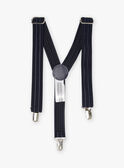 Navy blue elastic suspenders child boy CIBRETAGE / 22E4PGH1BRE070
