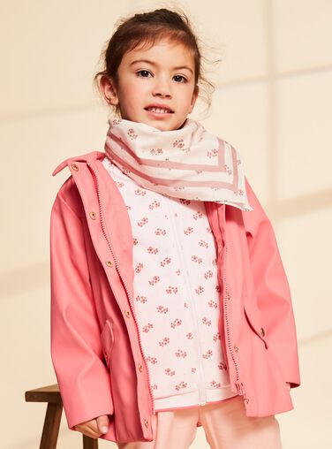 Pale pink floral cotton voile scarf Pale pink floral cotton voile scarf FRAFOLETTE / 23E4PF51ECHD319