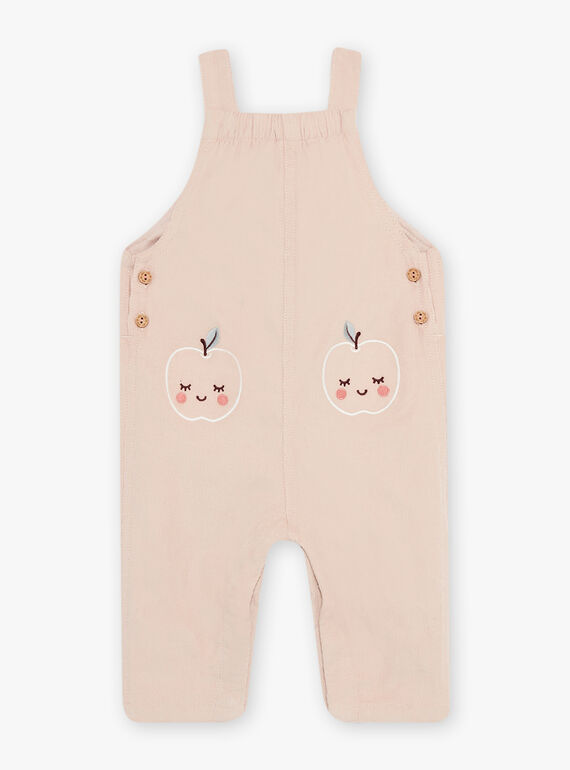 Beige and pink velvet dungarees DAKLELIA / 22H1BFR1SAL801