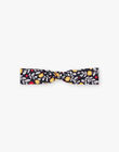 Baby girl's navy blue headband with floral print BAELSA / 21H4BF51BAN070