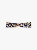 Baby girl's navy blue headband with floral print BAELSA / 21H4BF51BAN070