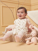 Ecru and pink bodysuit, romper and tights set LOUANE / 24H0CF12ENS001
