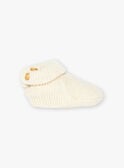 Ecru baby slippers LORD / 24H0AM11CHP006