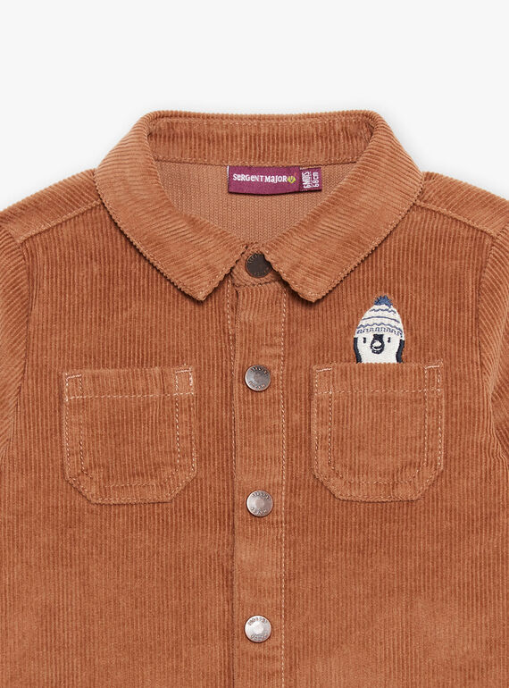 Brown corduroy overshirt DASEAN / 22H1BGY1SCH804