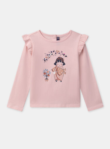 Pale rose TEE SHIRT LS NOROZETTE / 25H2PFP2TML301