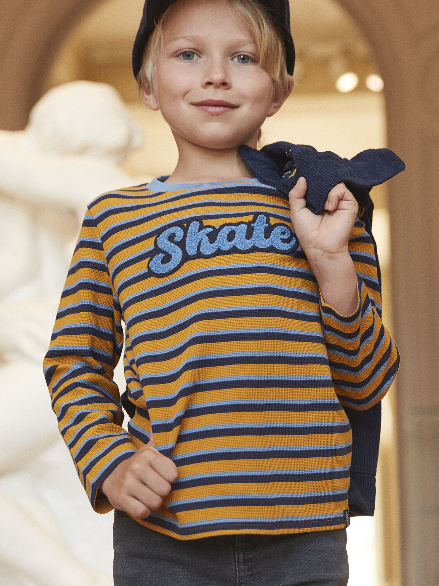 Striped t shirt boys store