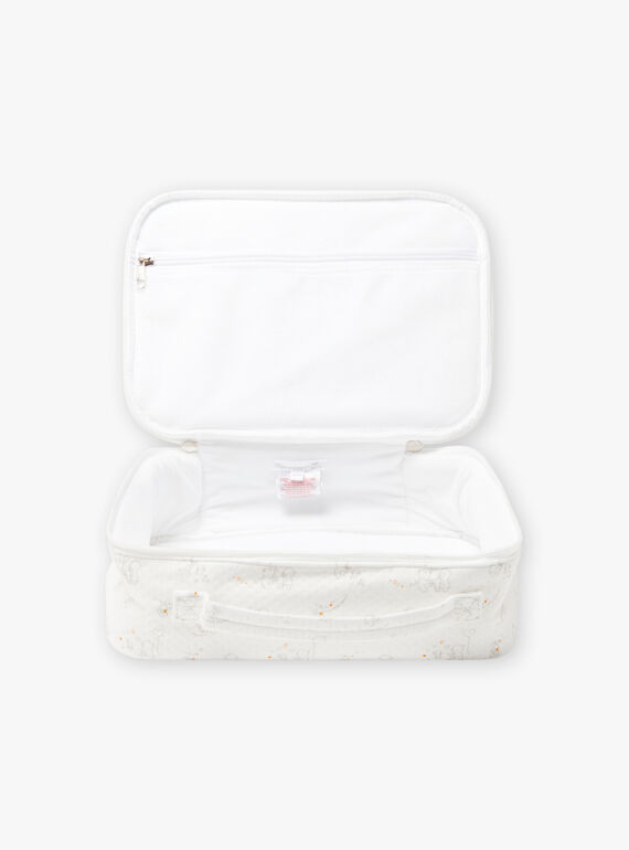 Mixed baby birth suitcase in ecru BOJASMIN / 21H0AM41VAL001