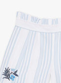 Ecru striped shorts child girl CYASHOETTE / 22E2PFK1SHO001